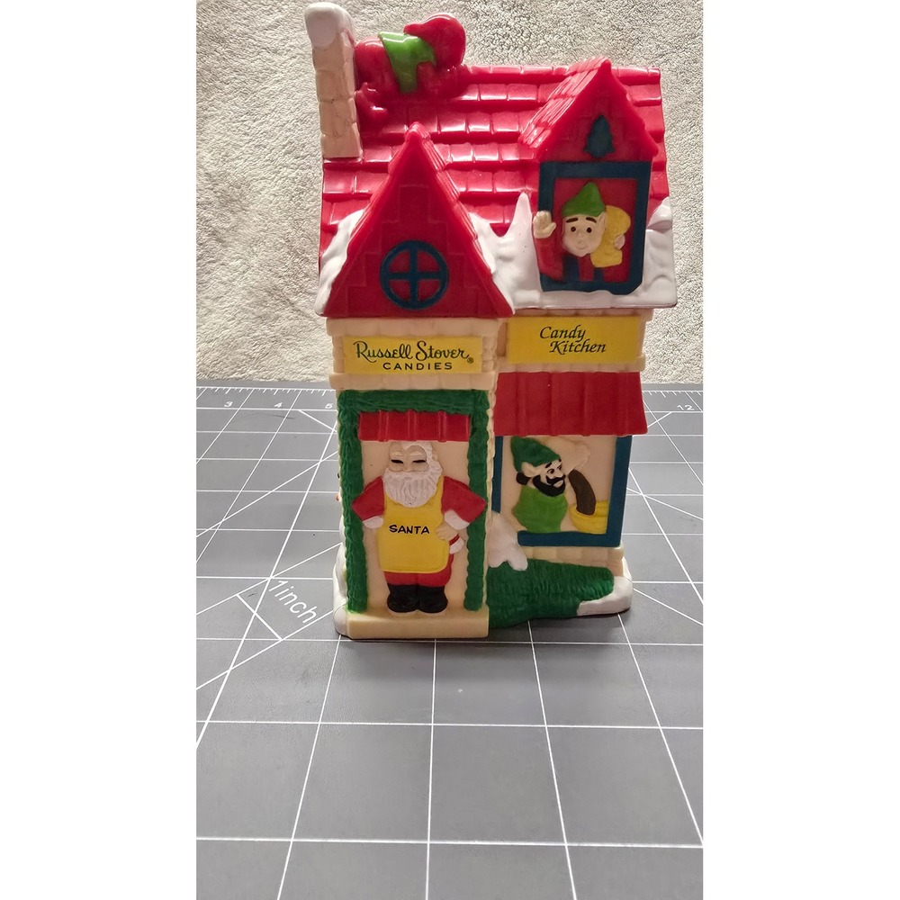 Vintage 1996 Russell Stover Candies Candy Kitchen Christmas House Plastic Bank